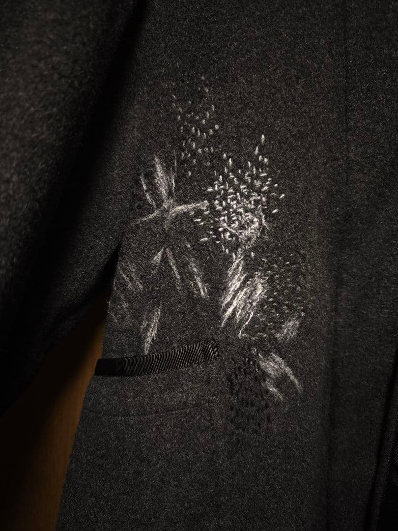 PORTER CLASSIC カシミヤ　CARDIGAN COAT ハンド刺繍