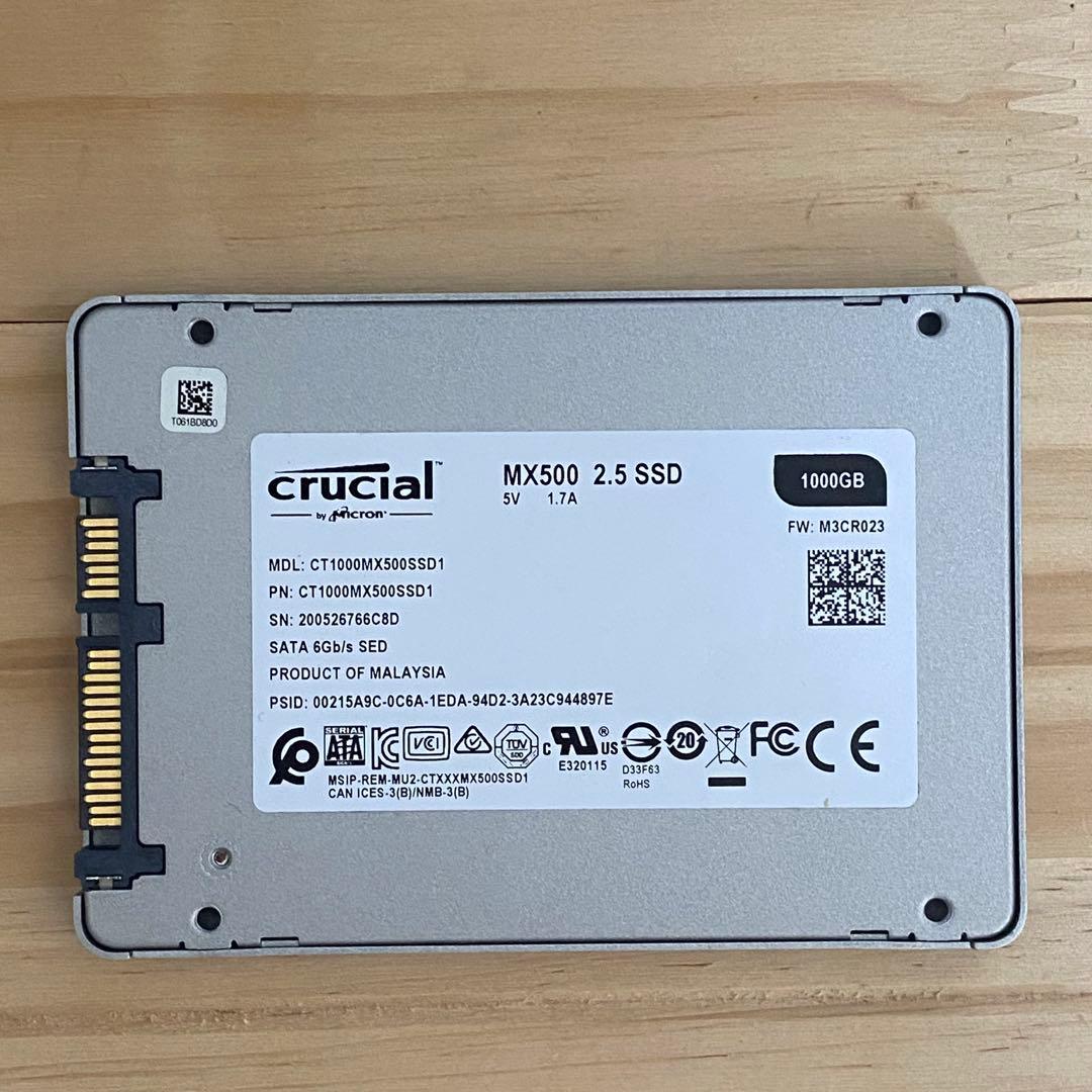 内蔵型SSD Crucial SATA 1TB CT1000MX500SSD1
