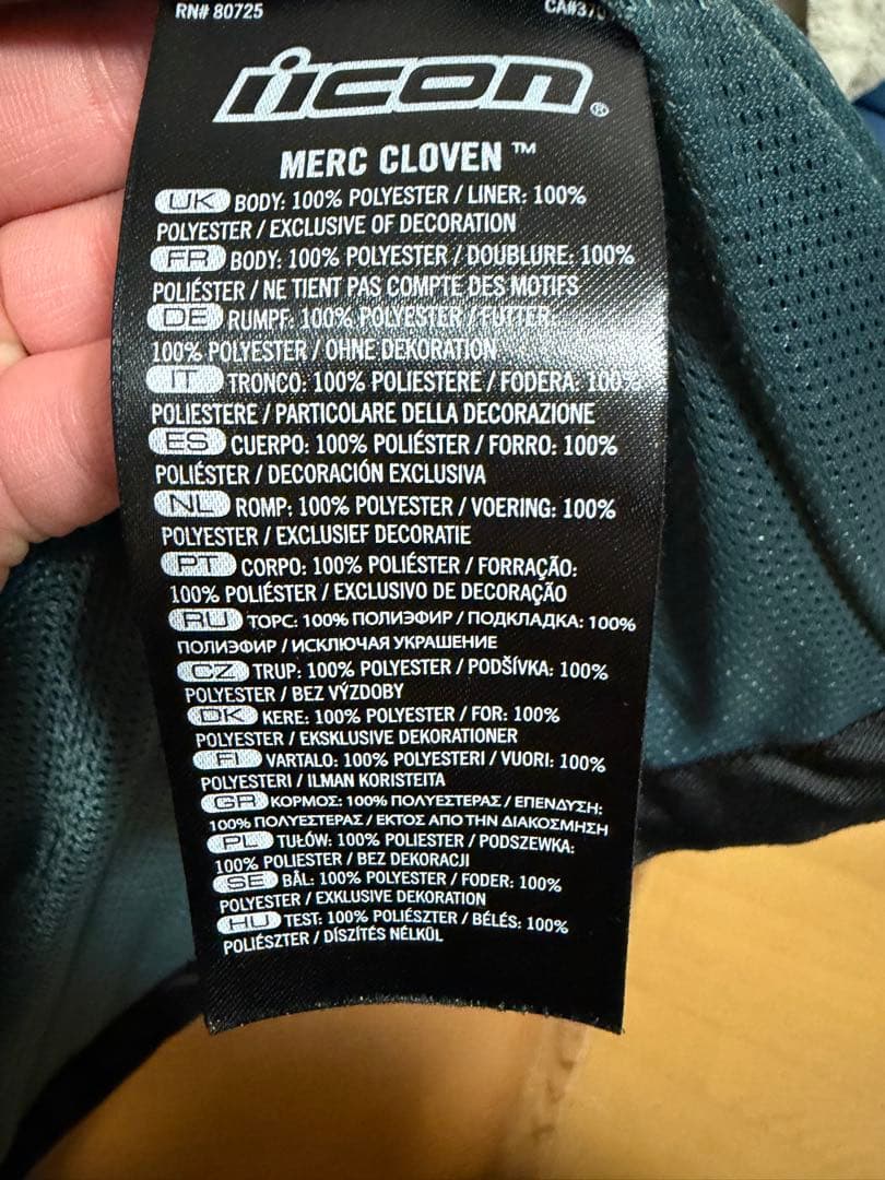 バイクウェア・装備 icon MERC CLOVEN JACKET XL