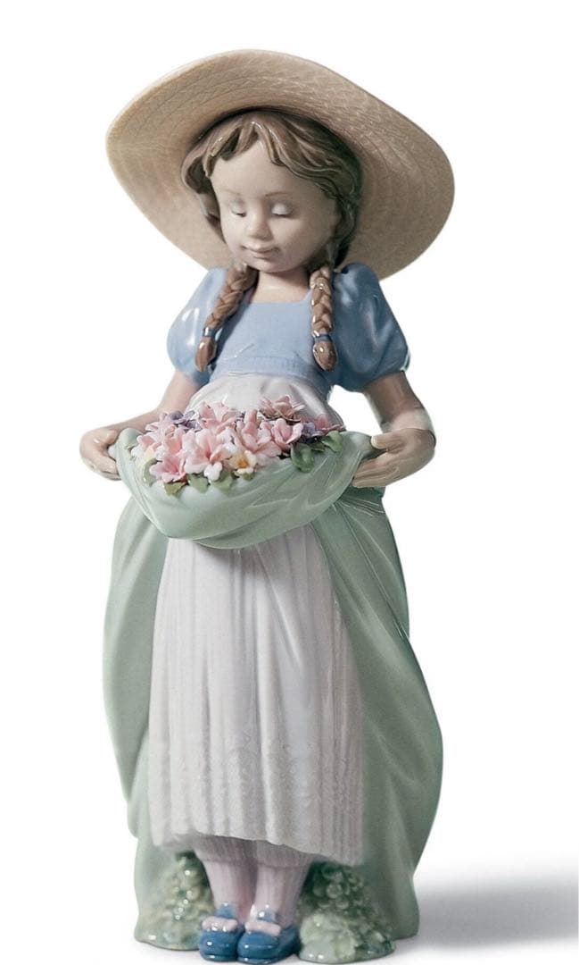 専用品です。Lladro 少女像 陶器製 約23cm 元箱付き