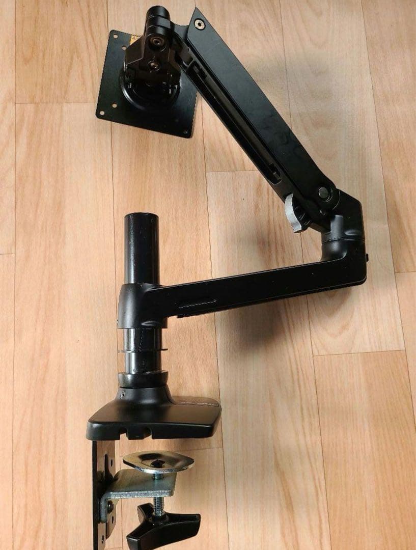 ブラック モニターアーム クランプ式