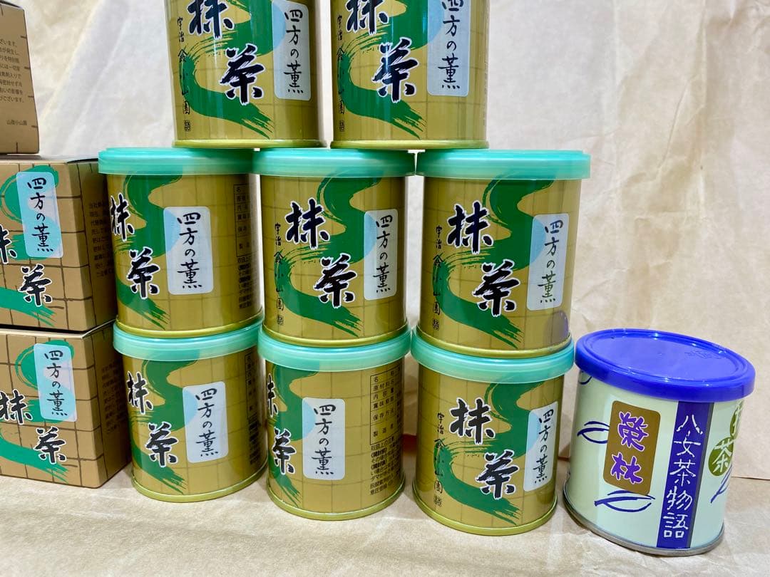 京都宇治抹茶山政小山園　四方の薫30g 15個➕福岡八女抹茶　榮林1缶サービス