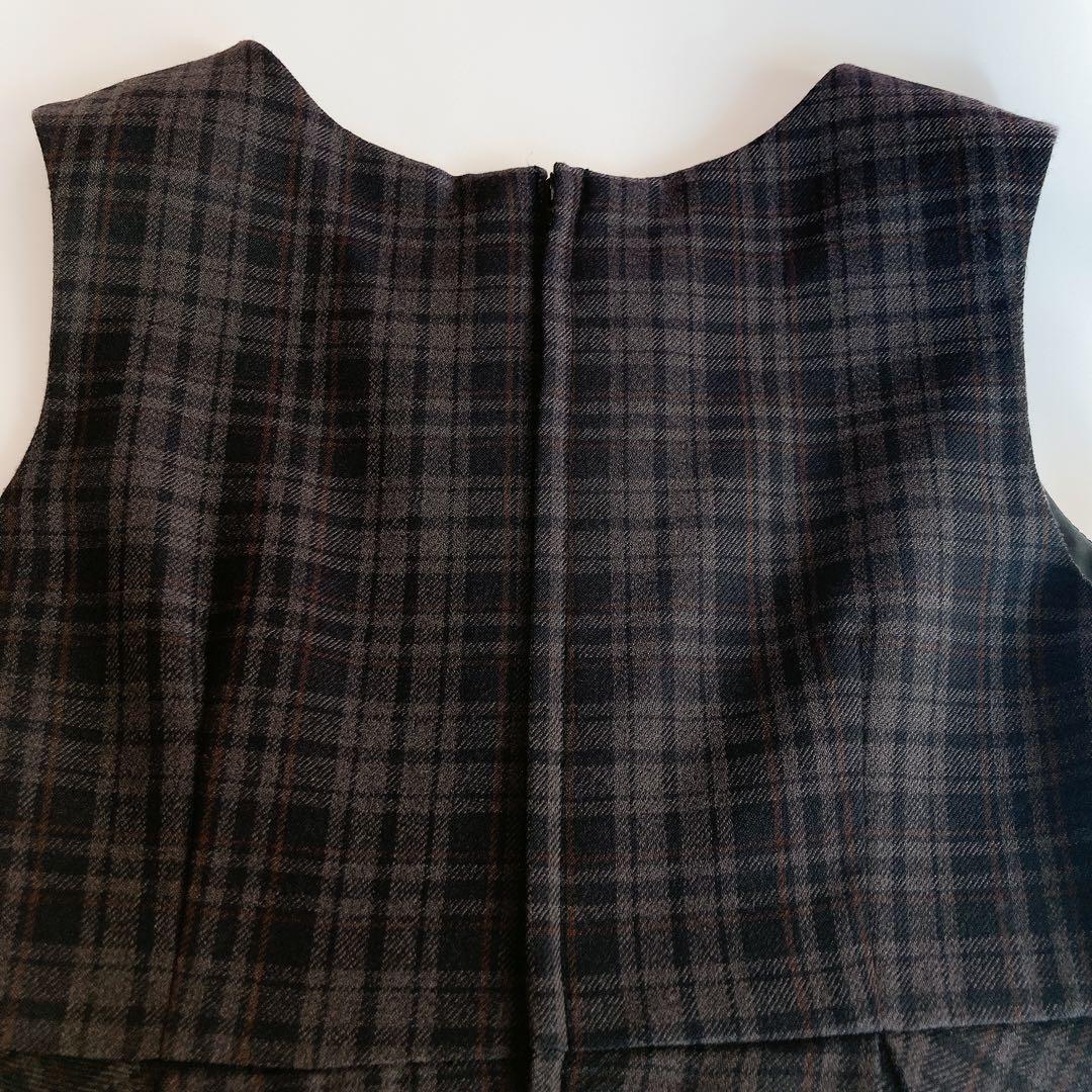 チェック×ホワイト セレモニー 入学 卒園 発表会 フォーマル