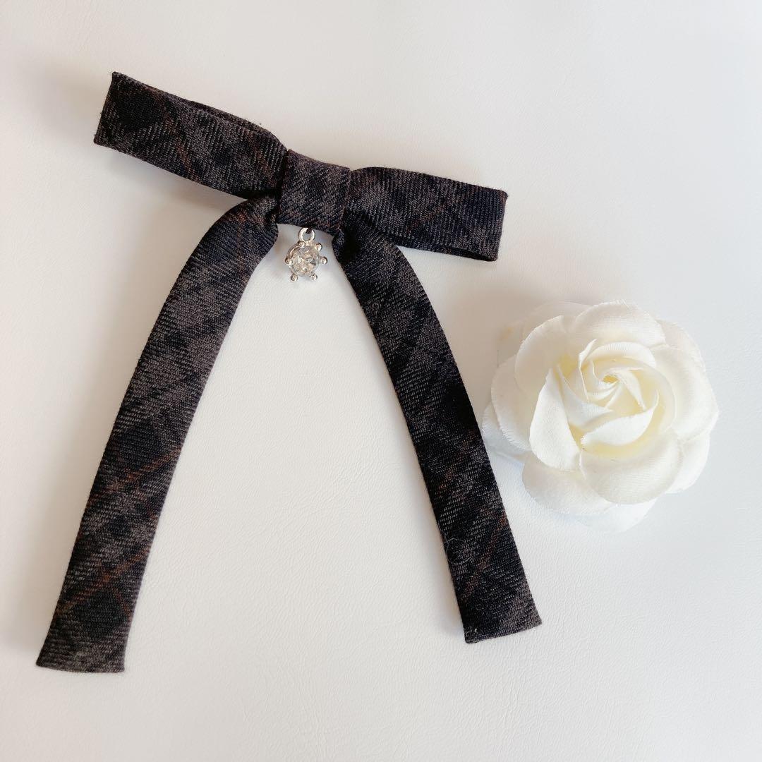 チェック×ホワイト セレモニー 入学 卒園 発表会 フォーマル