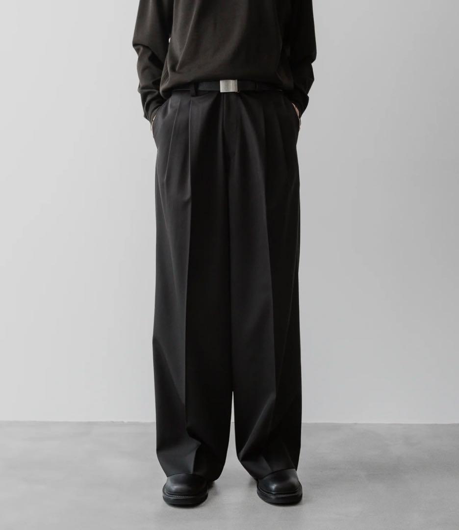 パンツ ssstein 25aw LONG WIDE TROUSERS BLACK S