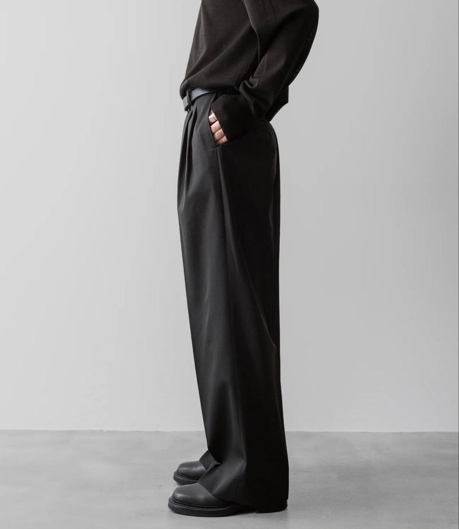 パンツ ssstein 25aw LONG WIDE TROUSERS BLACK S