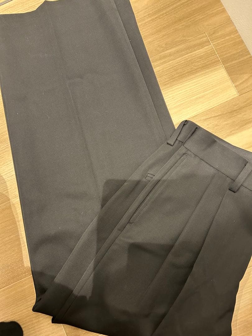 パンツ ssstein 25aw LONG WIDE TROUSERS BLACK S
