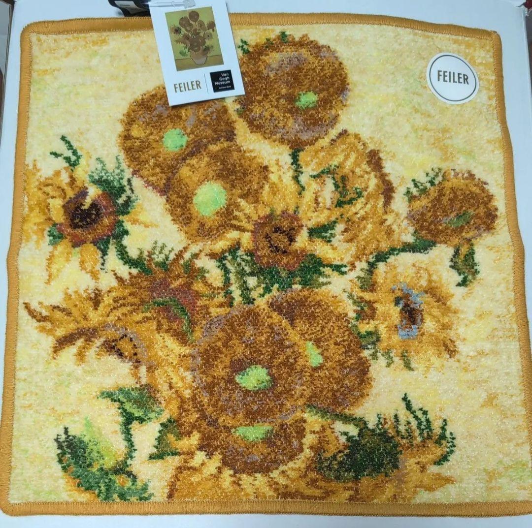 新品　フェイラー ハンカチ ゴッホ サンフラワーズ、 アーモンドブロッサム 2枚