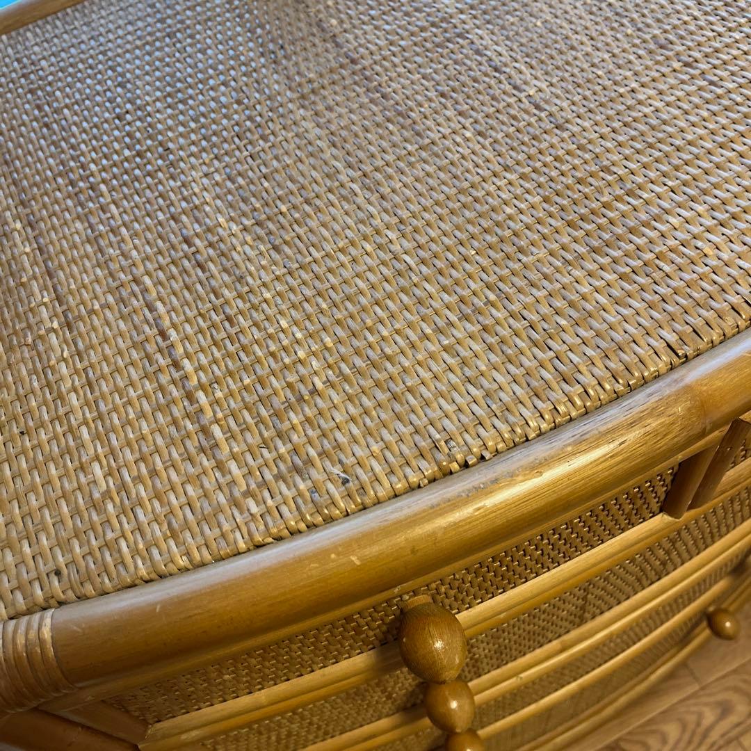 ４段　籐家具 　タンス 　ビンテージ 　ヴィンテージ　古家具　籐ラック
