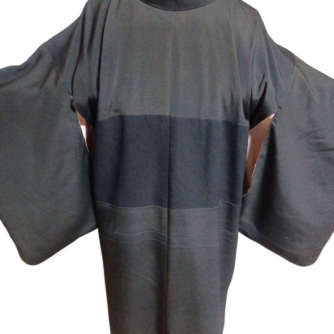 アンティーク婚礼 黒 袷 正絹 花嫁衣裳 大正浪漫 レトロ 逸品 km030