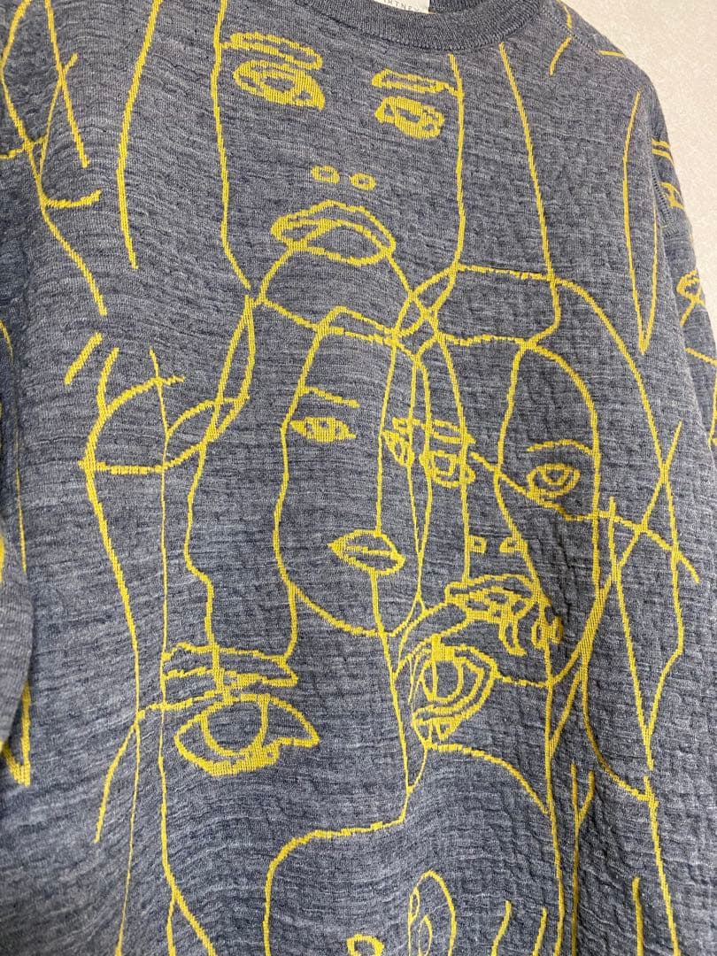 ステラマッカートニー　顔イラストスウェット　グレー　I42