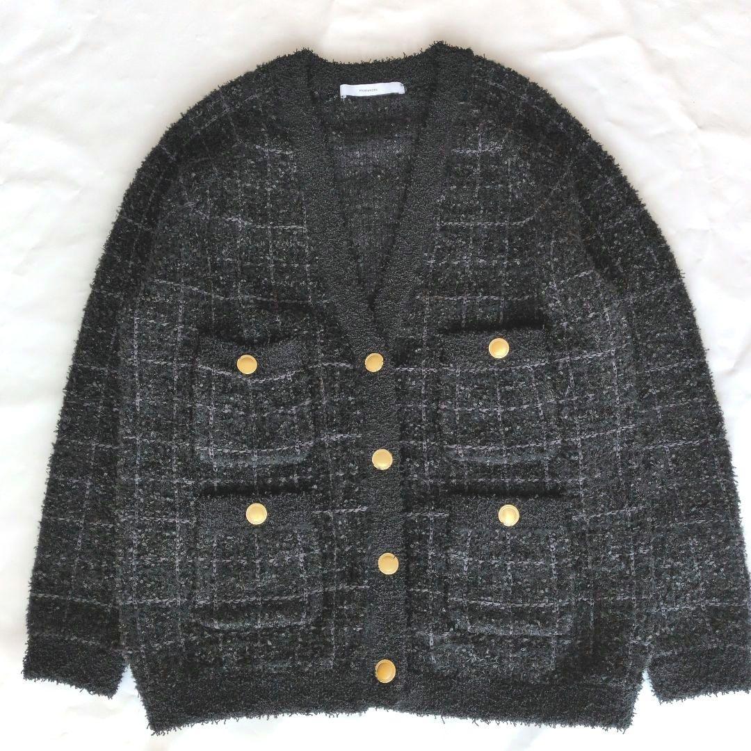 TWEEDニットカーディガン