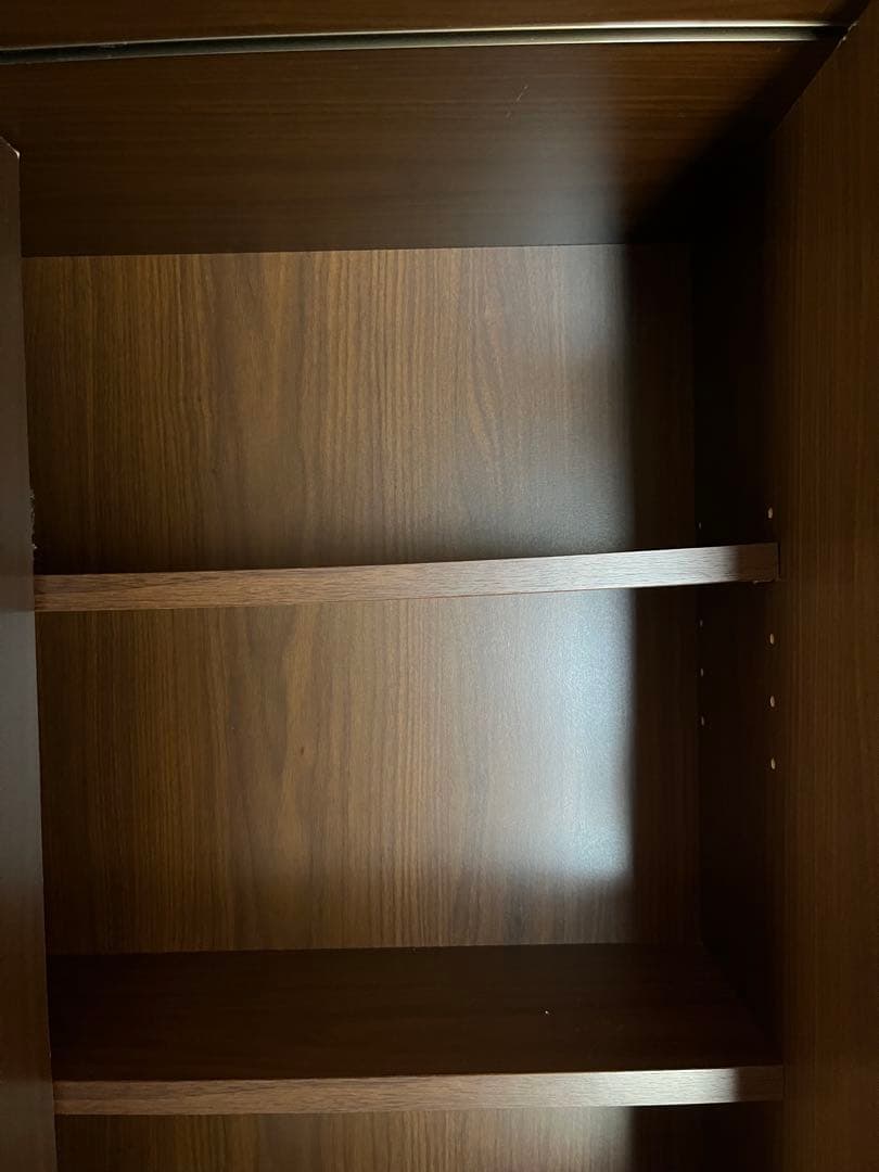 ぽっぽさま専用　 ブラウン木製スライド本棚