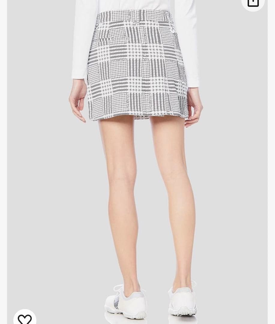 パーリーゲイツ　先染ストレッチカルゼスカート　グレンチェック　レディース