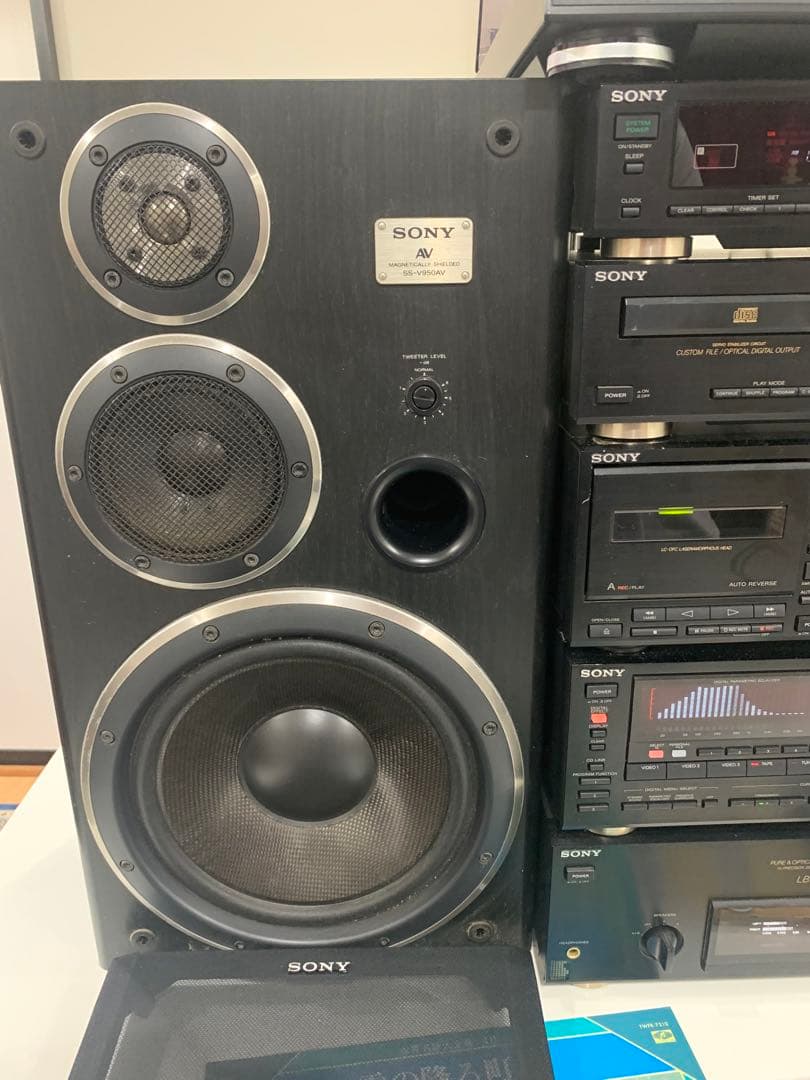 内蔵BT変更可能ソニー LBT-V950システムコンポ中古レコード付き説明書付き