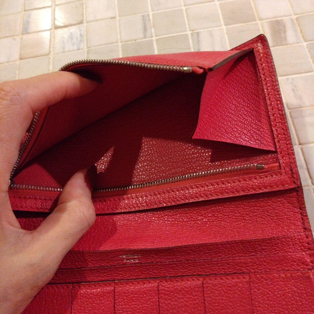 エルメス☆ベアンピンクレザー長財布