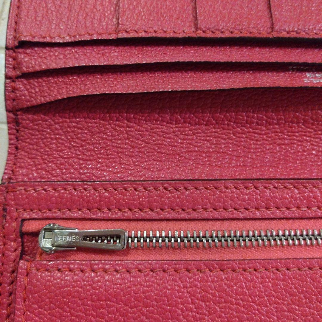 エルメス☆ベアンピンクレザー長財布