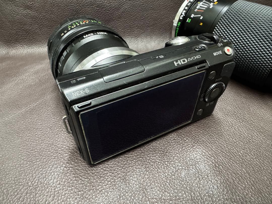 Sony NEX-5 レンズ2本付 ぐるぐるボケヘリオス44M、70-210mm