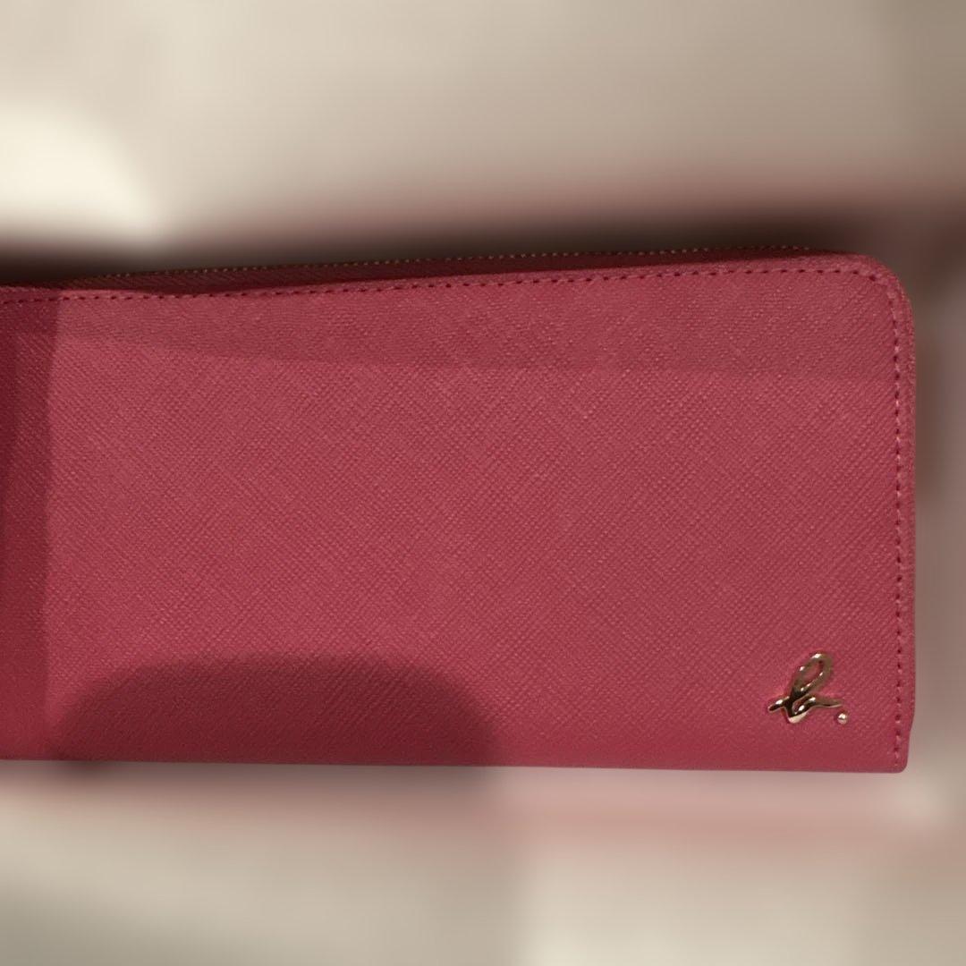 agnes.b ピンク 長財布 シンプルデザイン