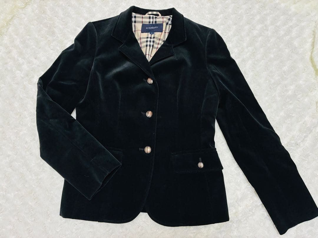 極美品　BURBERRY ベロア テーラードジャケット ノバチェック 38