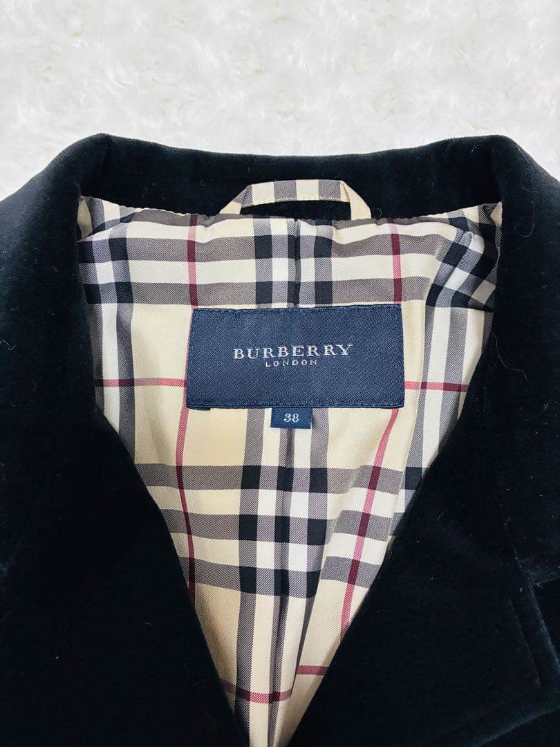 極美品　BURBERRY ベロア テーラードジャケット ノバチェック 38