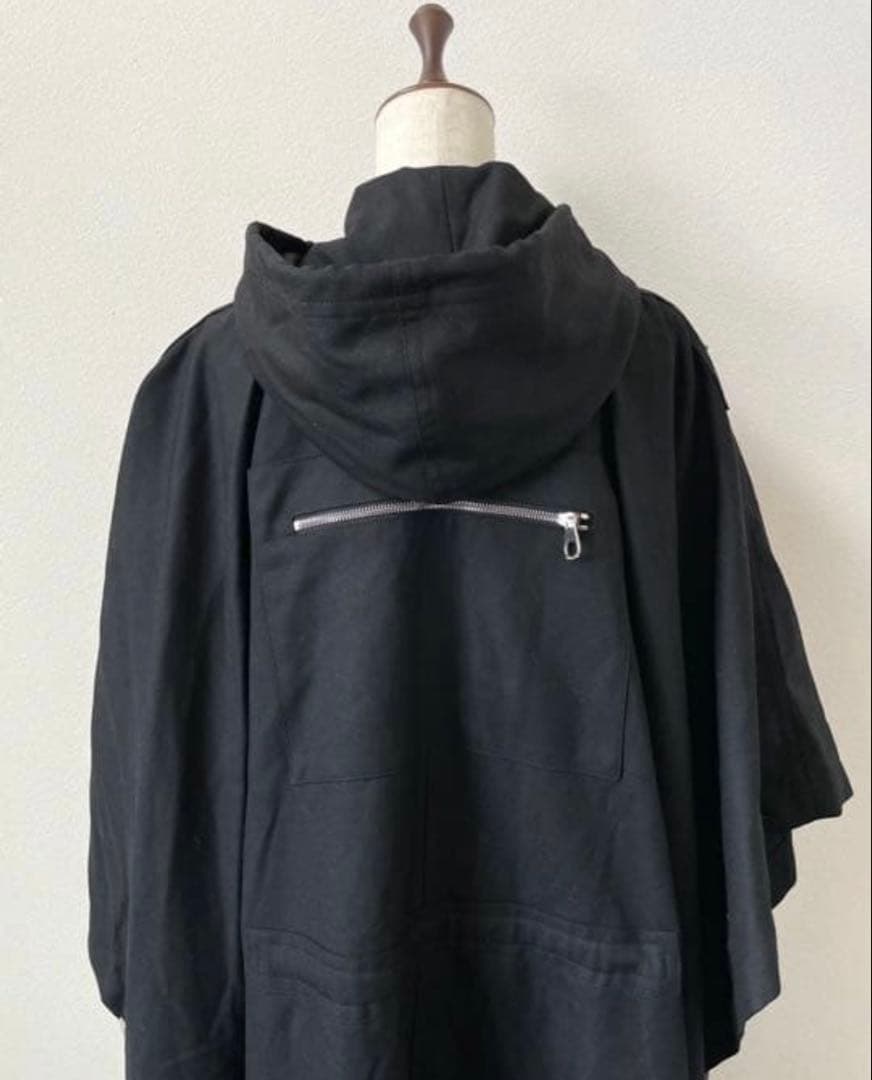 2018AW Chloe クロエ ロング ポンチョ コート ケープ 34 黒