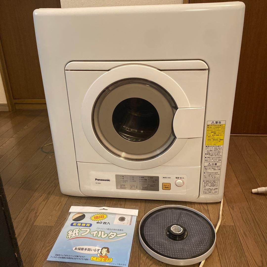 引取歓迎 パナソニック 衣類乾燥機 6kg ホワイト NH-D603 2022年