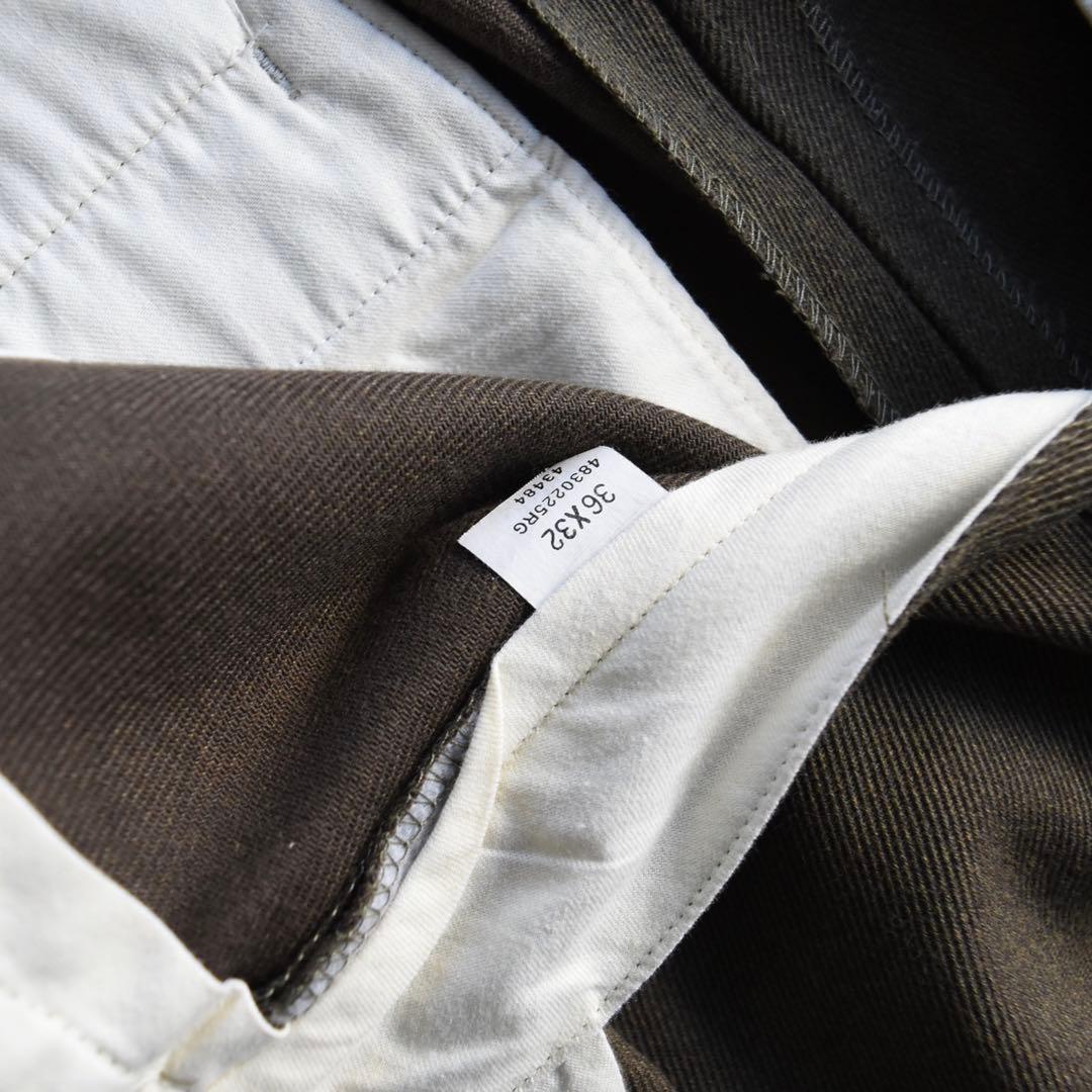 90s ラルフローレン ツータックスラックス ポロチノ ブラウン W36 L30