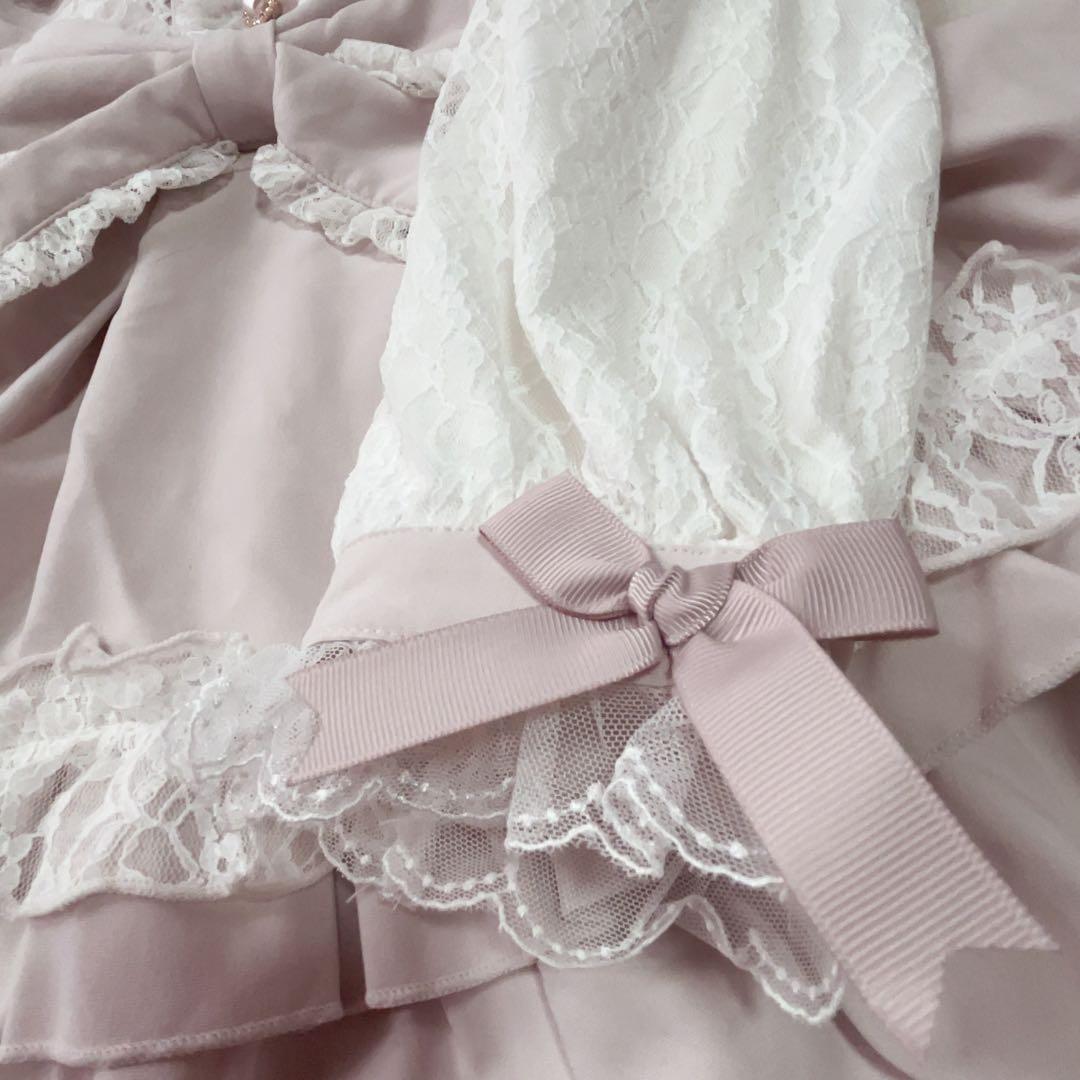 LIZLISAティアラリボンティアードワンピースピンク