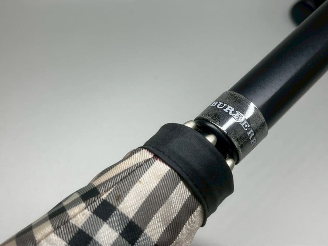 バーバリー Burberry 美品 雨傘 長傘 ノバチェック 希少 TZ6