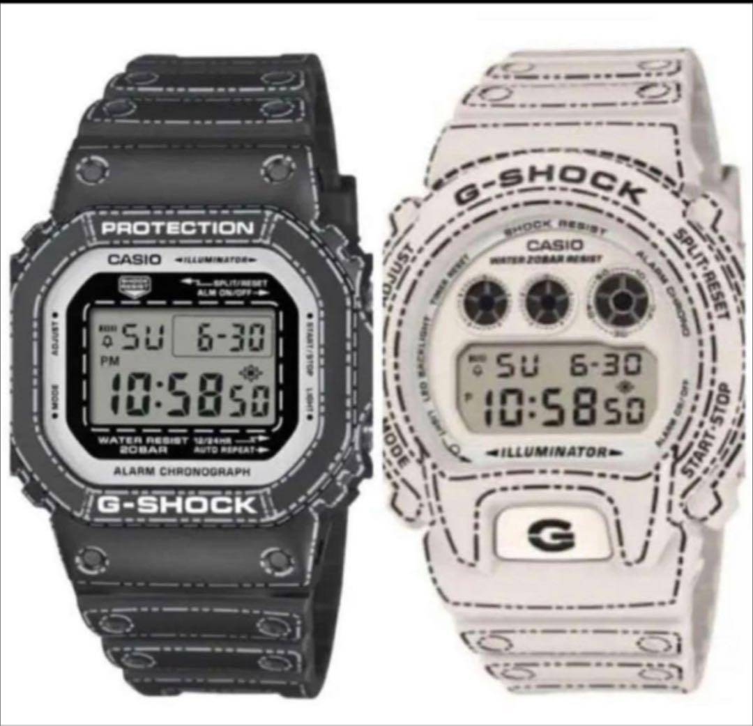 CASIO G-SHOCK 折り紙2本セット　黒白