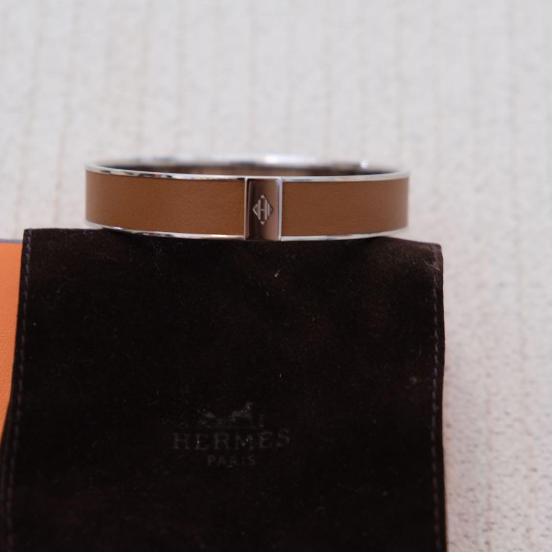 さんさん様　美品　エルメス　HERMÈS バングル ゴールド　シルバー金具