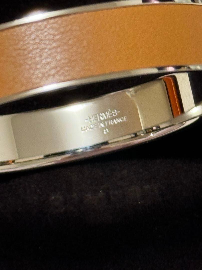 さんさん様　美品　エルメス　HERMÈS バングル ゴールド　シルバー金具
