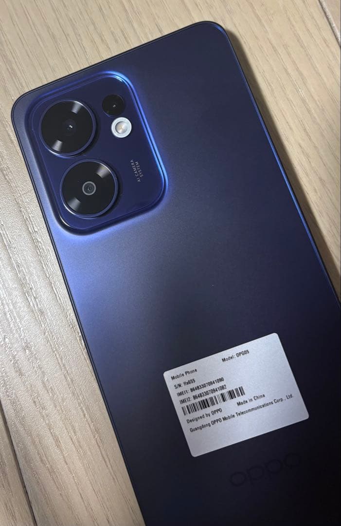 OPPO Reno 13 A ルミナスネイビー 本体 ケース＆フィルム付き