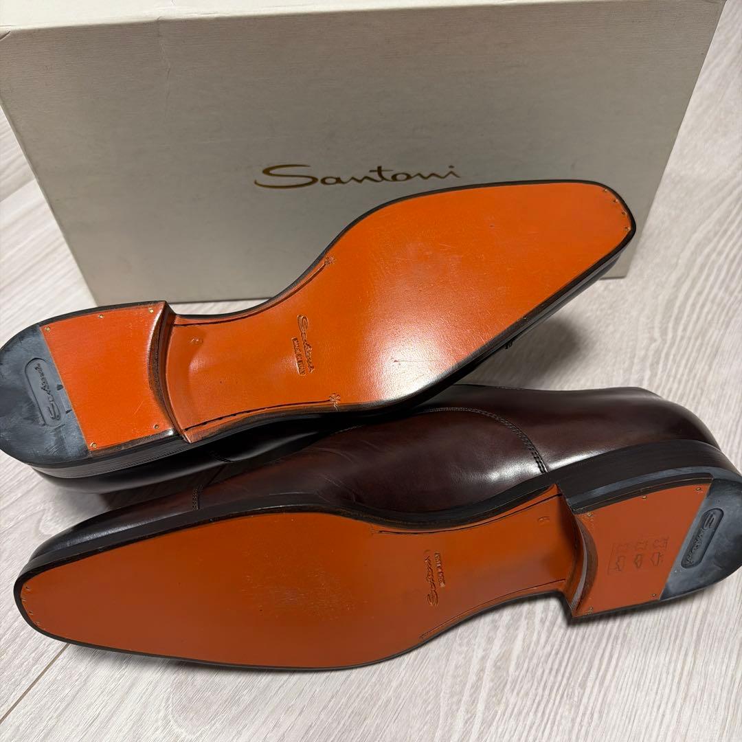 Santoni ダークブラウン ドレスシューズ