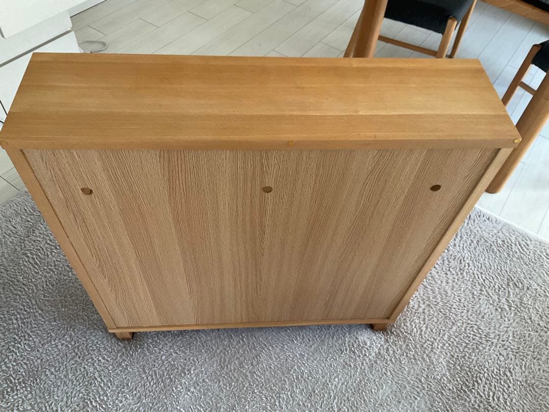 無印良品・本棚・薄型・組み合わせて使える木製収納　ロータイプ（販売終了品）