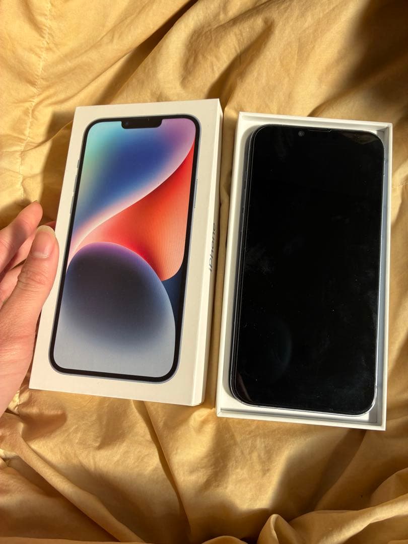 iPhone 14Plus 128GB ブルー 箱付き IMEIは画像4枚目記載