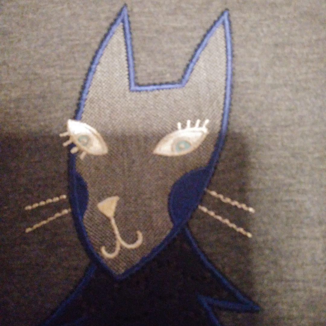 95.アルベロベロ 　猫刺繍 長袖チュニック グレー
