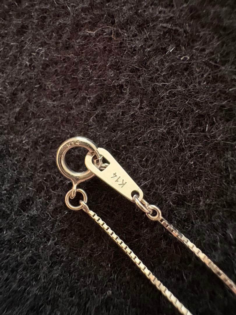 K14WG ホワイトゴールド エメラルドネックレス ベネチアンチェーン