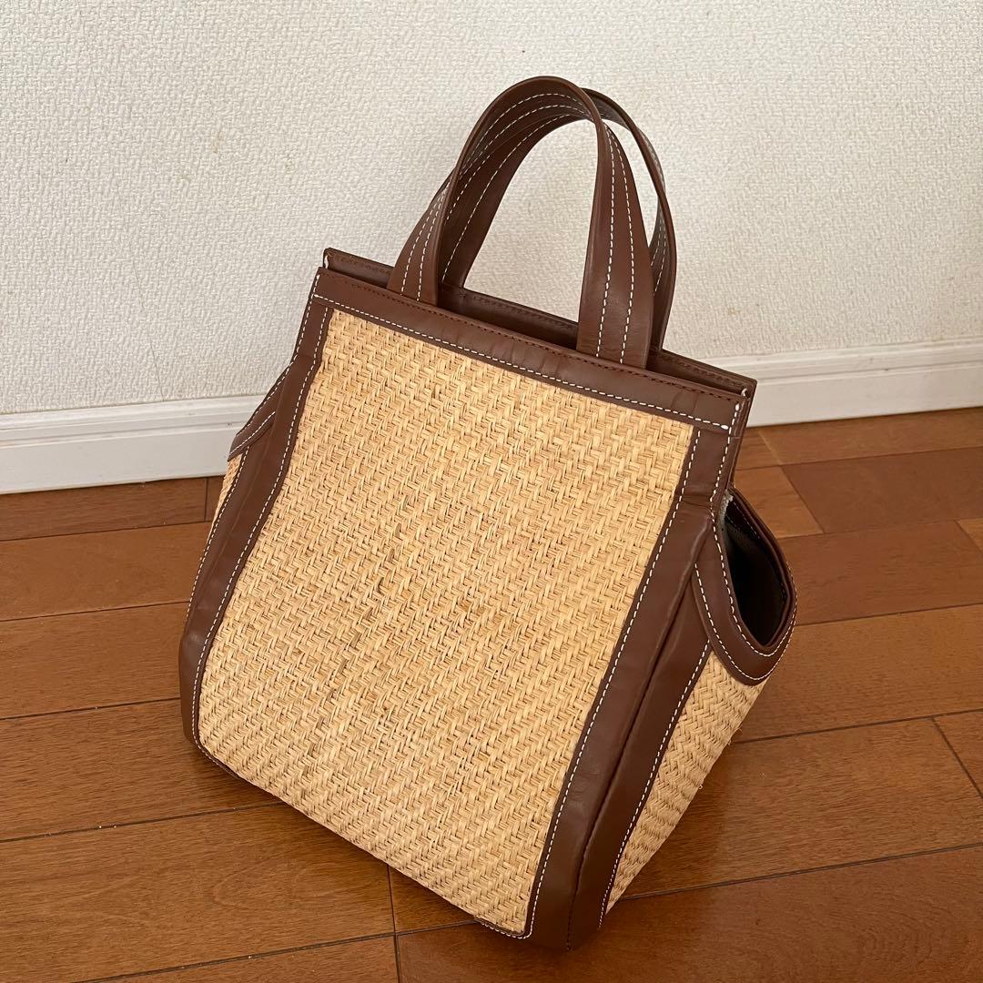 ラドロー　LUDLOW バッグ　トートバッグ かごバッグ　ベージュ ブラウン