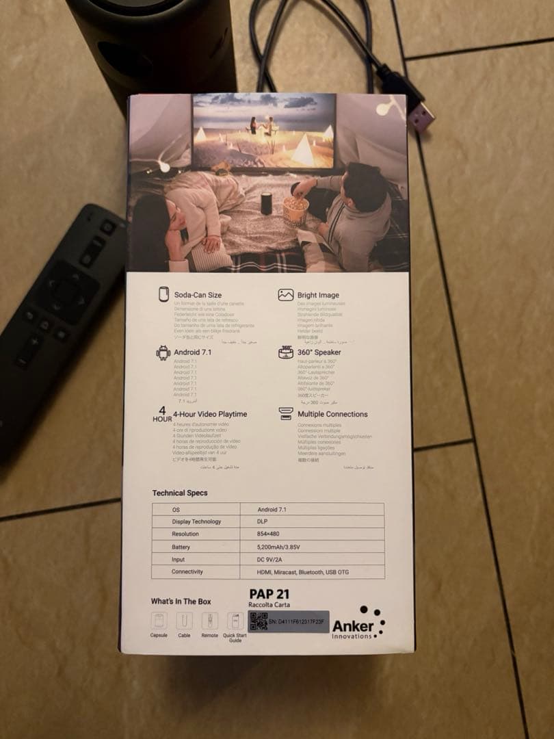 NEBULA Capsule プロジェクター 本体