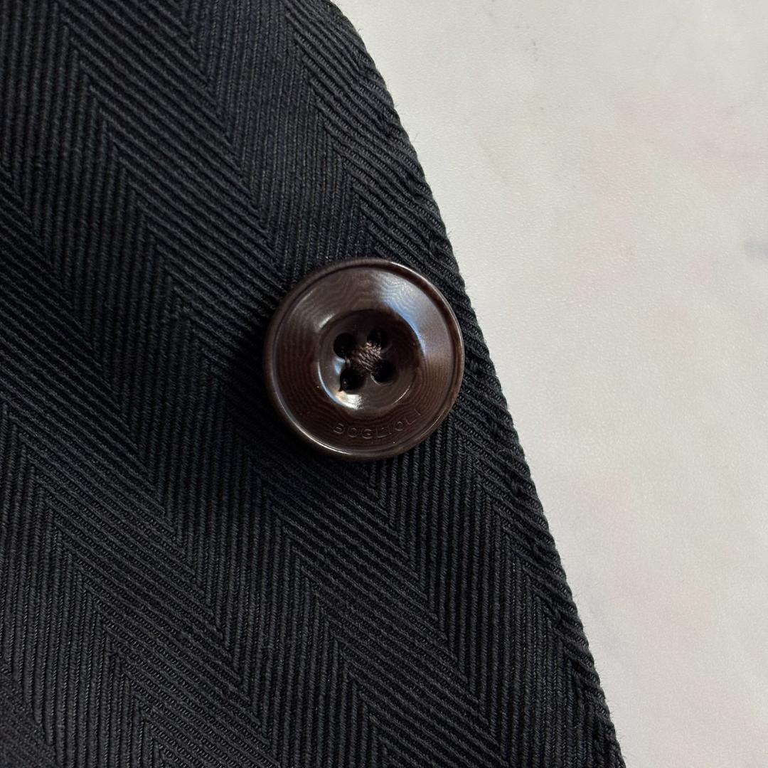 ボリオリ COAT コットンリネン ジャケット 段返り3B 黒 46 ua5