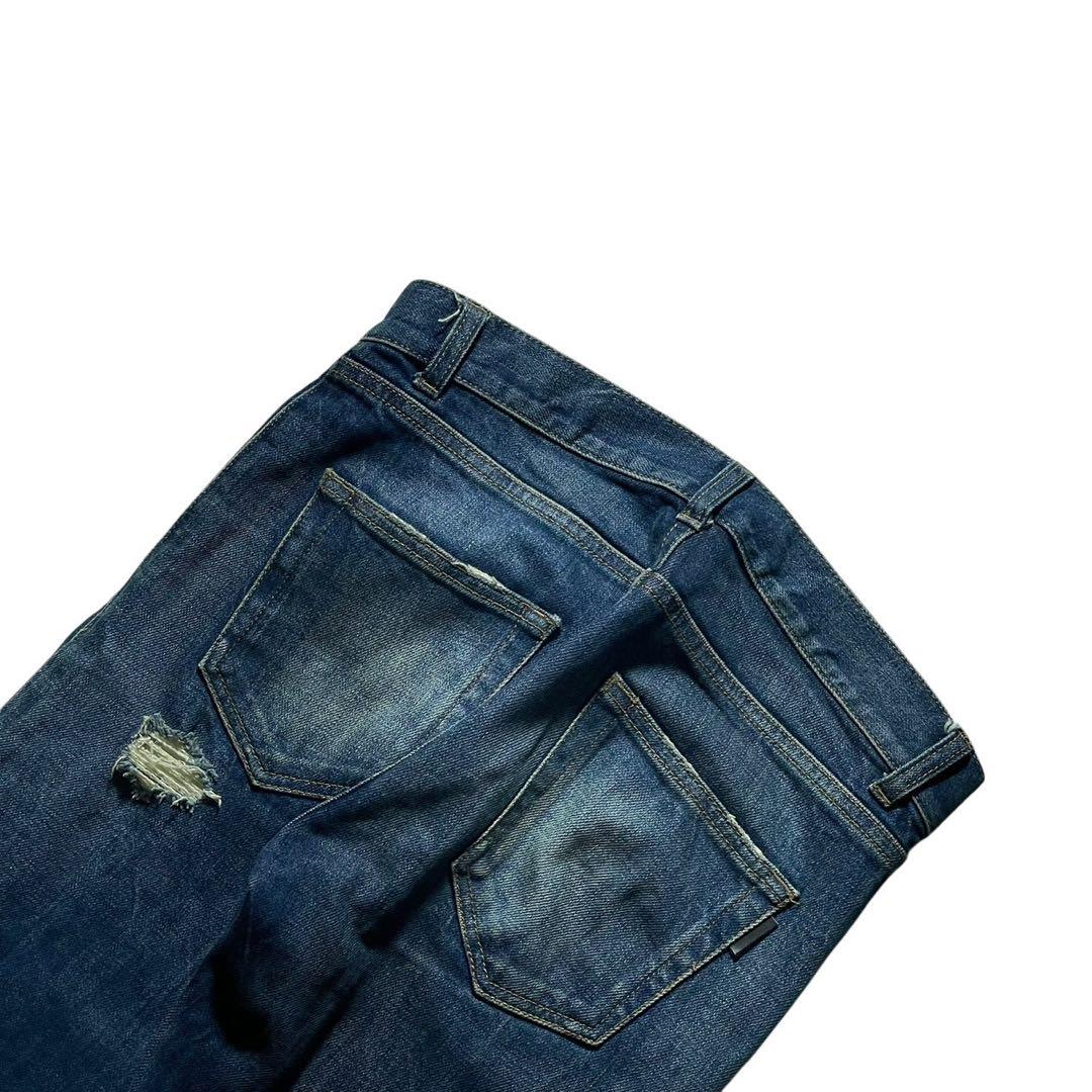 最高級✨SAINT LAURENT PARIS D02 クラッシュデニム エディ