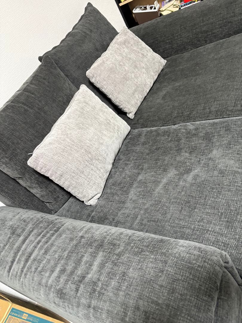 ゆ*ゆ様 2人掛けセパレートソファ 布張りタイプ (LB04 GY)