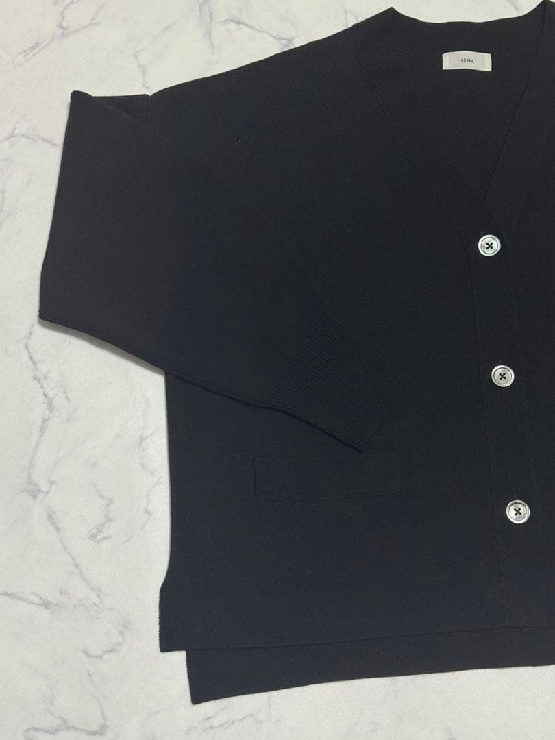 美品！IENA スーパーファインスムース ショートカーディガン　イエナ　24AW
