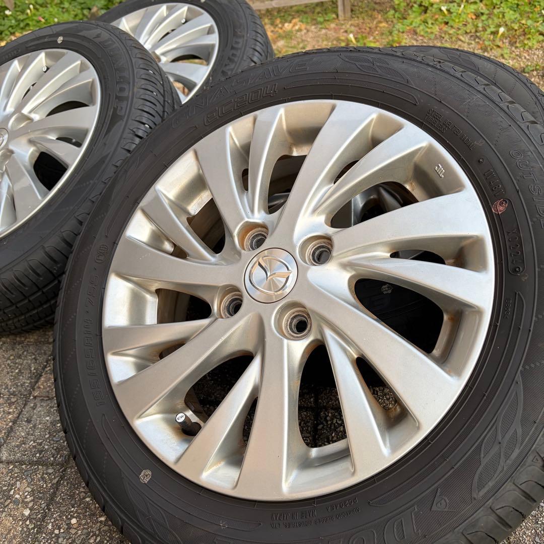 2024年製 DUNLOP 155/65 R14 14インチタイヤホイールセット