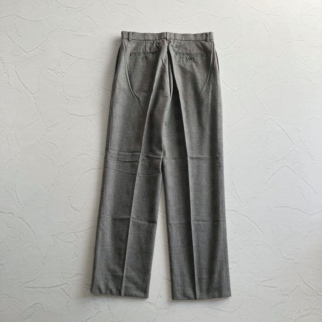 【新品未使用】ポロラルフローレン グレンチェック コットン ウール スラックス
