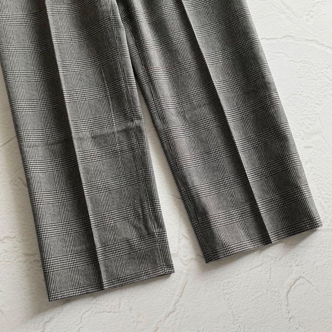 【新品未使用】ポロラルフローレン グレンチェック コットン ウール スラックス