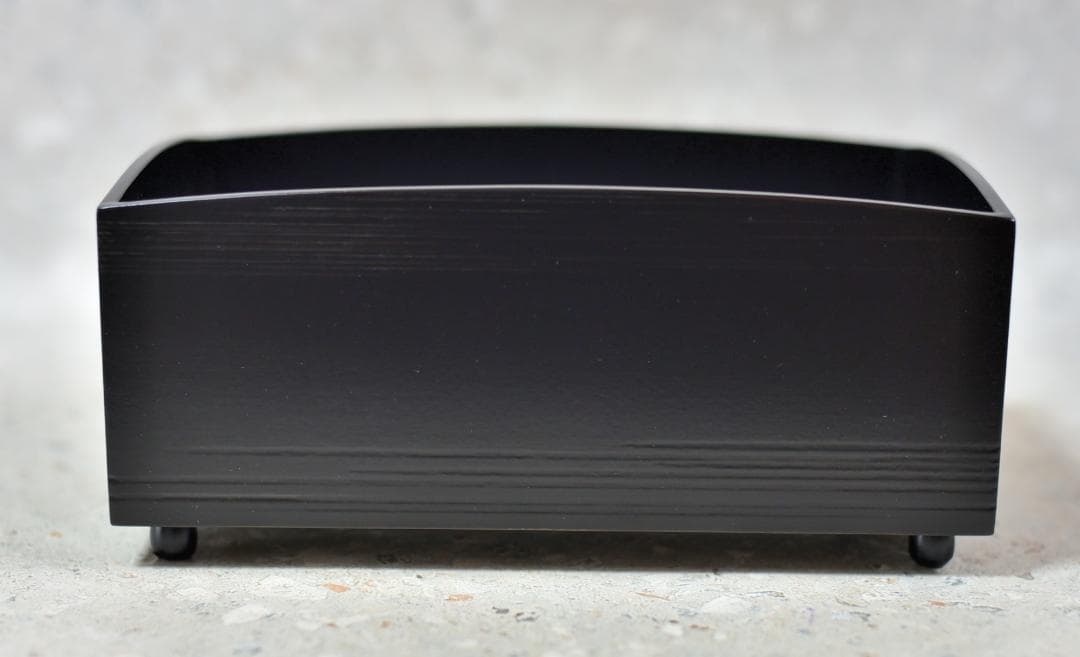 如心斎好写、秀斎作　一閑張櫛型煙草盆【極上品】　共箱お茶道具