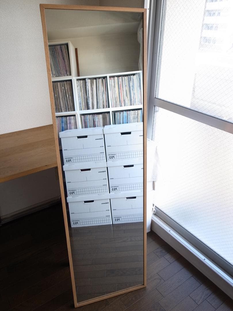 無印良品 オーク材ミラー 大 木製 全身鏡